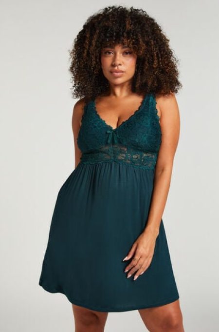 Hunkemöller Slipdress Nora Lace Groen