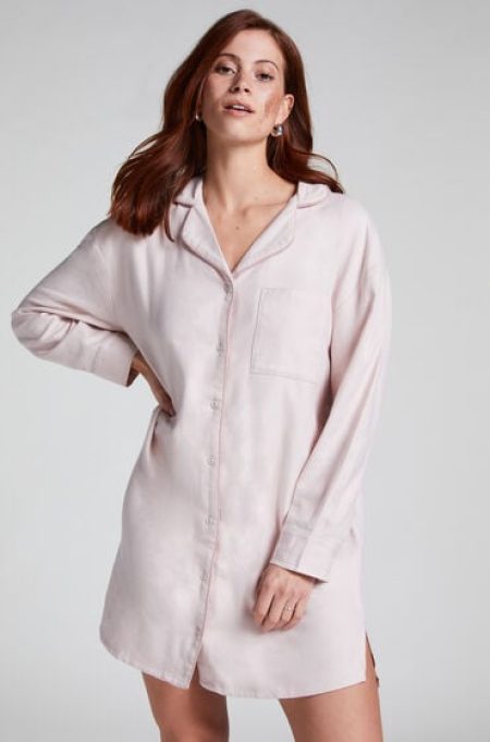 Hunkemöller Nachthemd Flanel Paars