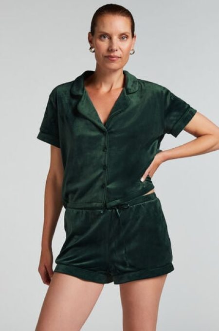 Hunkemöller Shorts Velours Groen