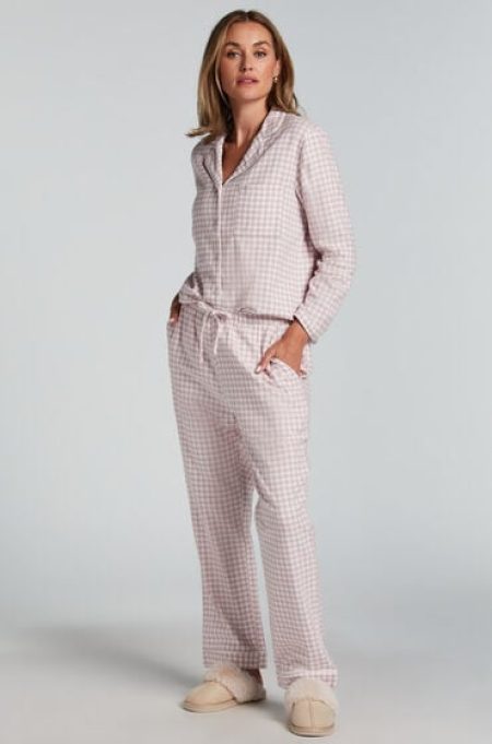 Hunkemöller Pyjamabroek Flannel Paars