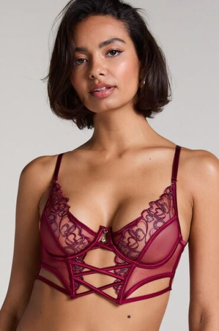 Hunkemöller Niet-voorgevormde longline beugel bh Scarlett Rood