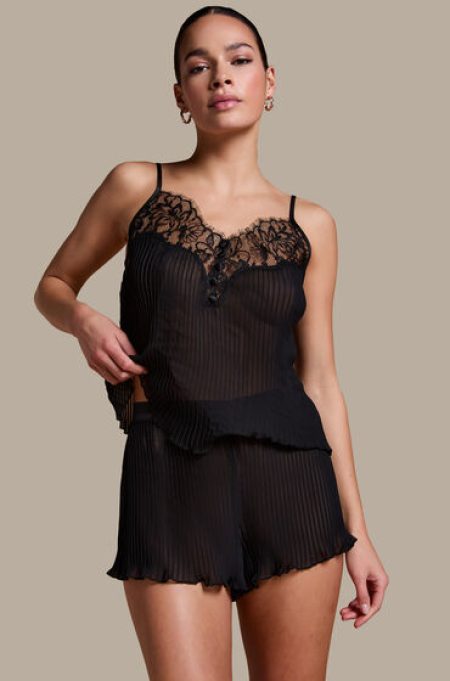 Hunkemöller Plisse Short Zwart