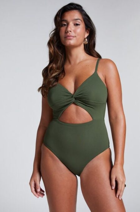 Hunkemöller Badpak Relief Groen