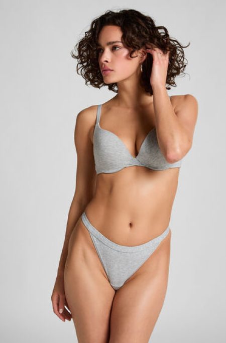 Hunkemöller Katoenen string Grijs