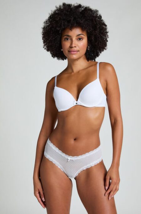 Hunkemöller Brazilian V-shape Mesh Wit