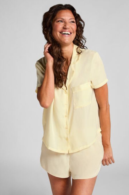 Hunkemöller Minimal satijnen short Geel