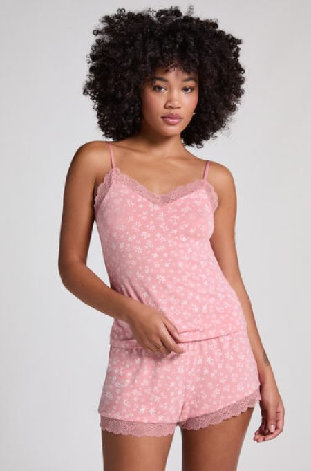 Hunkemöller Lace Jersey pyjamaset Roze