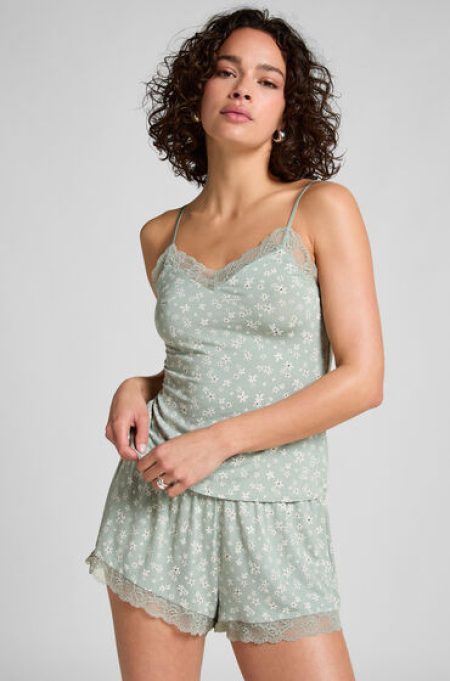Hunkemöller Lace Jersey pyjamaset Groen