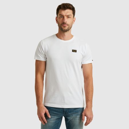Pme Legend Short Sleeve R-neck Cotton Elastan Basic T-shirts 7003 - Bright White