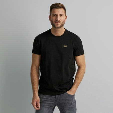 Pme Legend Short Sleeve R-neck Cotton Elastan Basic T-shirts 999 - Black