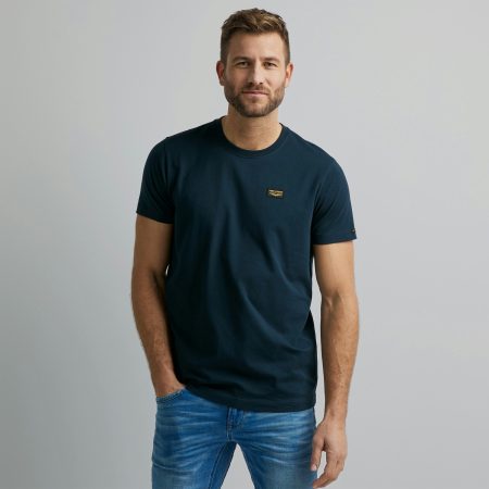 Pme Legend Short Sleeve R-neck Cotton Elastan Basic T-shirts 5073 - Sky Captain