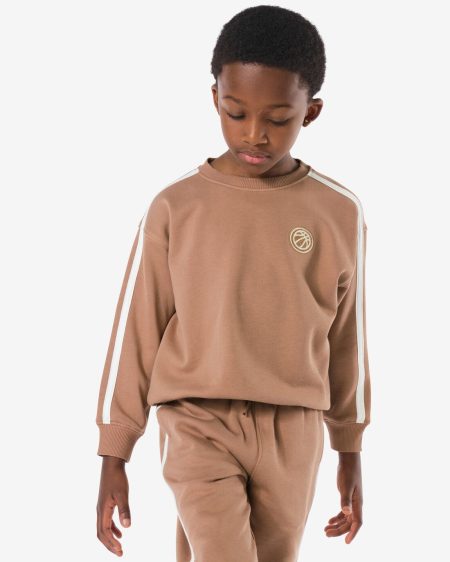 051 Kinder Sweater Basketbal Bruin (bruin)