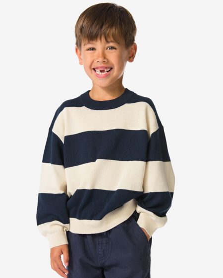 051 Kindertrui Strepen Blauw (blauw)