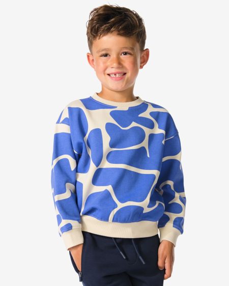051 Kinder Sweater Abstract Blauw (blauw)