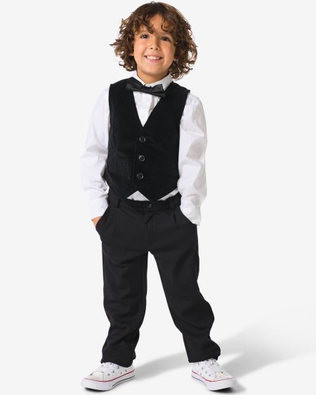 HEMA HEMA Kinder Sweatbroek Pique Zwart (zwart)