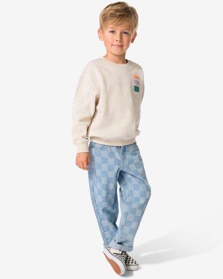 051 Kinderjeans Relaxed Fit Blokken Lichtblauw (lichtblauw)
