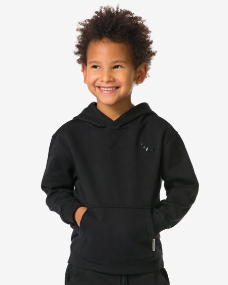 HEMA HEMA Takkie Kinderhoodie Sweatstof Zwart (zwart)