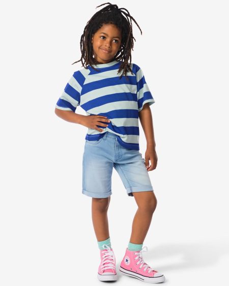 HEMA Kindershort Jogdenim Lichtblauw (lichtblauw)