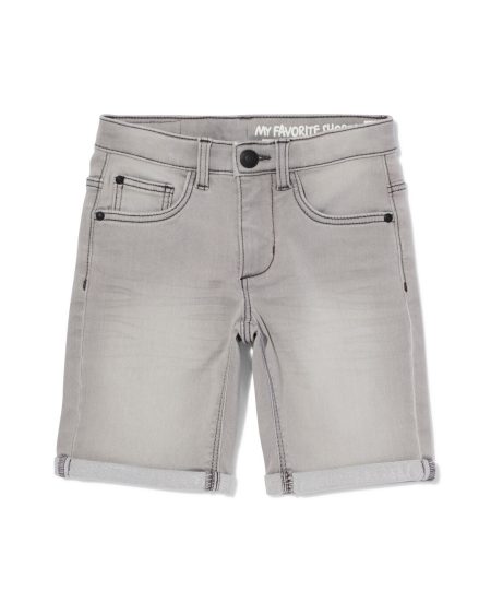 HEMA HEMA Kindershort Jogdenim Grijs (grijs)