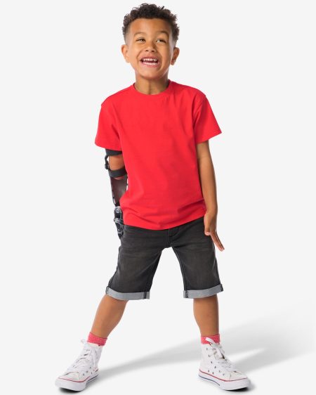 HEMA HEMA Kindershort Jogdenim Zwart (zwart)