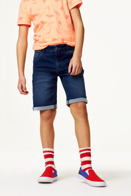 HEMA HEMA Kindershort Jogdenim Donkerblauw (donkerblauw)