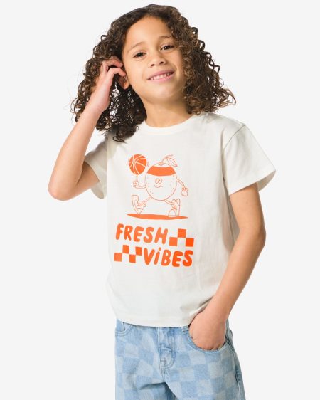 051 Kinder T-shirt Koningsdag Gebroken Wit (gebroken wit)