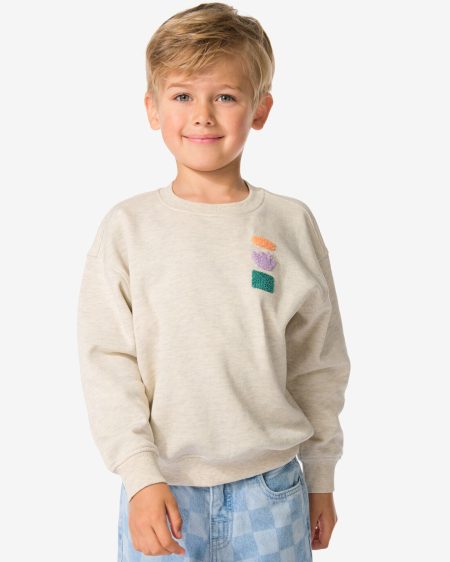 051 Kinder Sweater Grafisch Ecru (ecru)