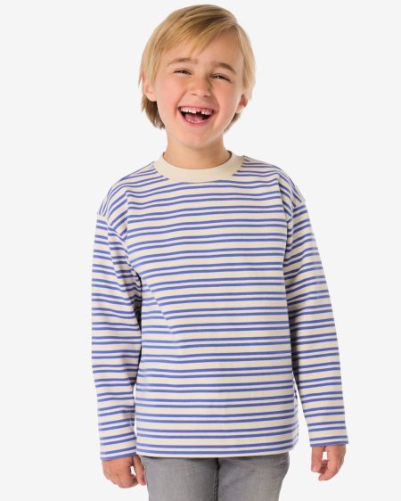 051 Kindershirt Strepen Blauw (blauw)