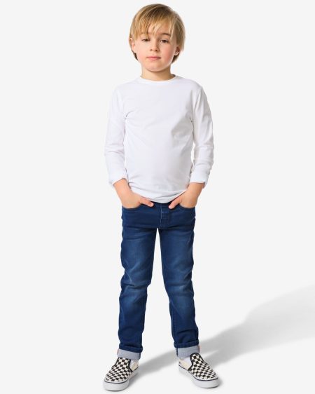 051 Kinder Broek Jogdenim Skinny Fit Donkerblauw (donkerblauw)