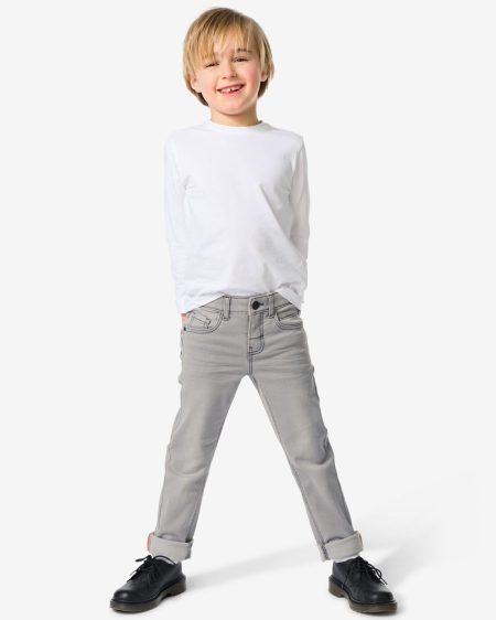 051 Kinder Broek Jogdenim Skinny Fit Grijs (grijs)