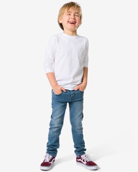 HEMA HEMA Kinderbroek Jogdenim Skinny Fit Middenblauw (middenblauw)