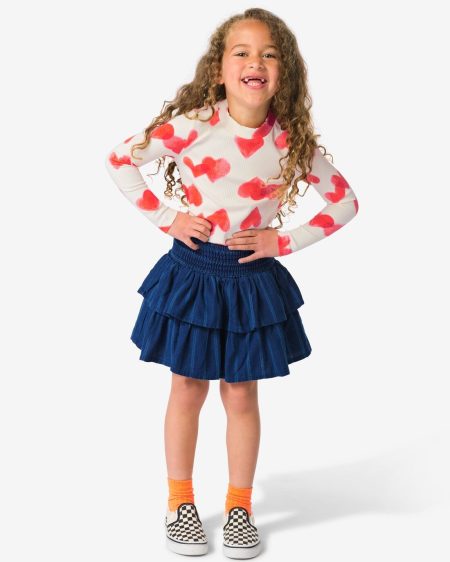 051 Kinderrok Denim Strepen Donkerblauw (donkerblauw)