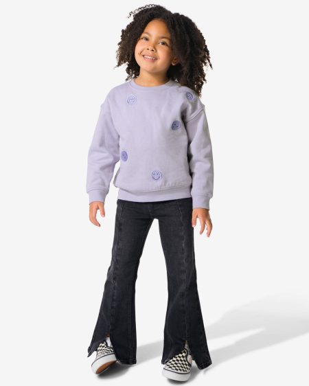 HEMA Kinderjeans Flared Fit Zwart (zwart)