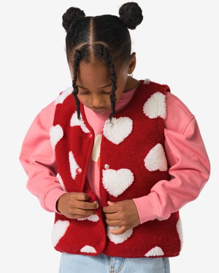 051 Kindergilet Hartjes Rood (rood)