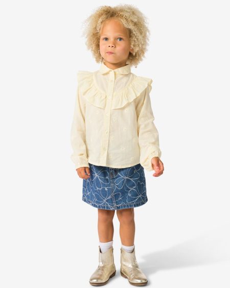 051 Kinderrok Bloemen Blauw (blauw)