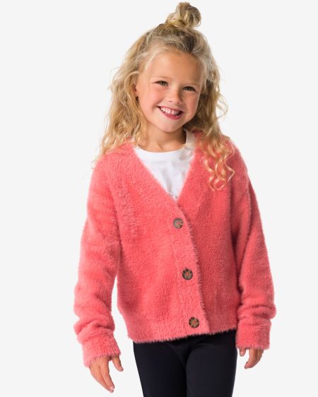 051 Kindervest Fluffy Roze (roze)