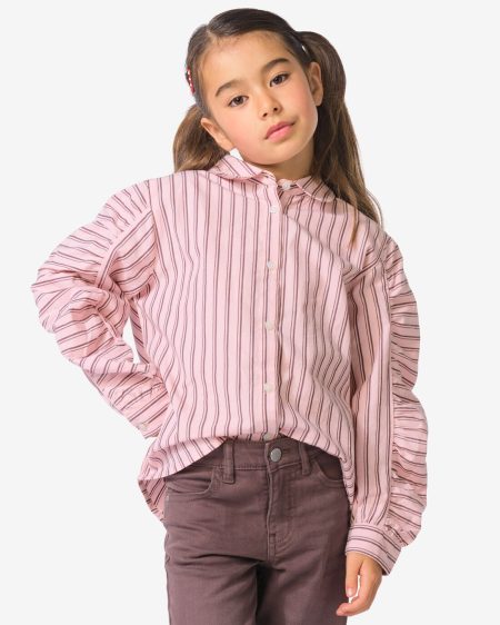 HEMA HEMA Kinderblouse Strepen Roze (roze)