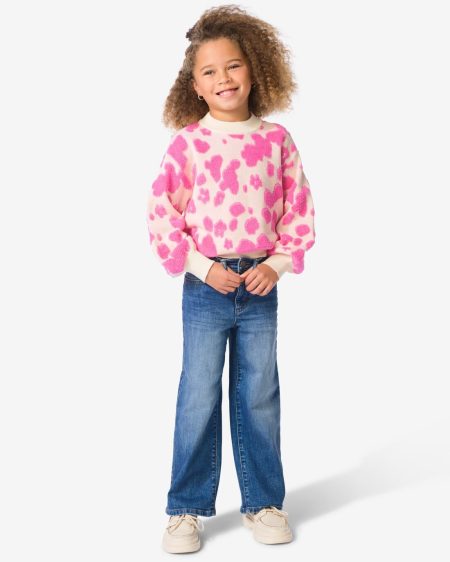 HEMA HEMA Kinderjeans Wijd Middenblauw (middenblauw)