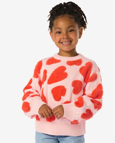 051 Kindertrui Hartjes Roze (roze)