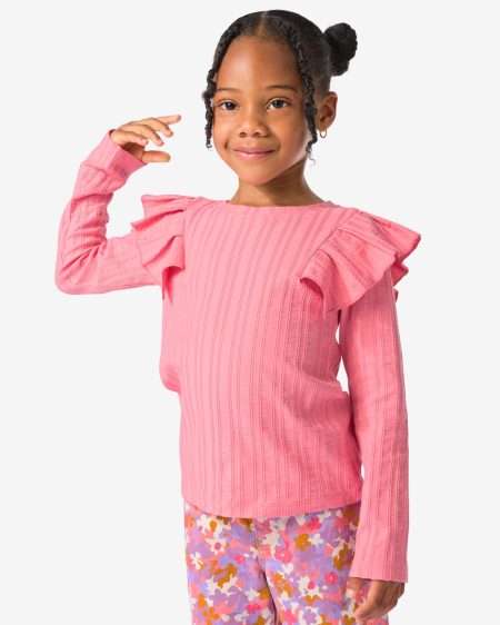 051 Kindershirt Structuur Roze (roze)