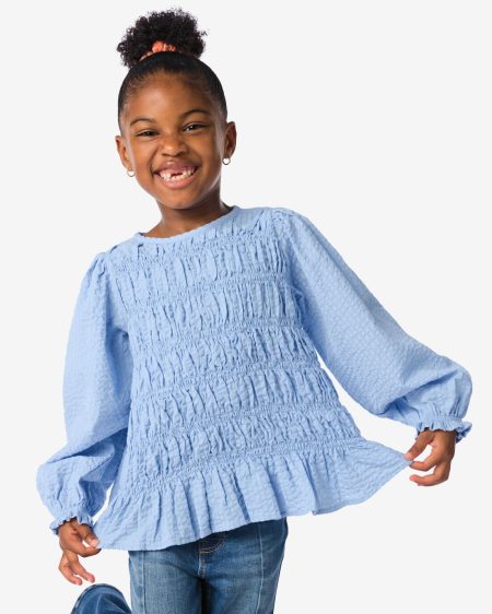 HEMA Kinderblouse Smock Blauw (blauw)