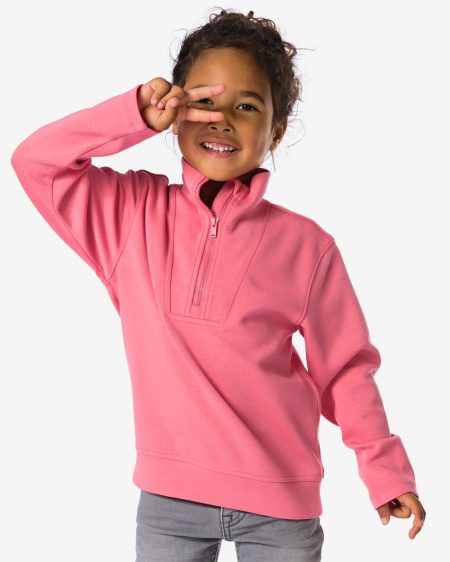 HEMA Kindertrui Met Rits Roze (roze)