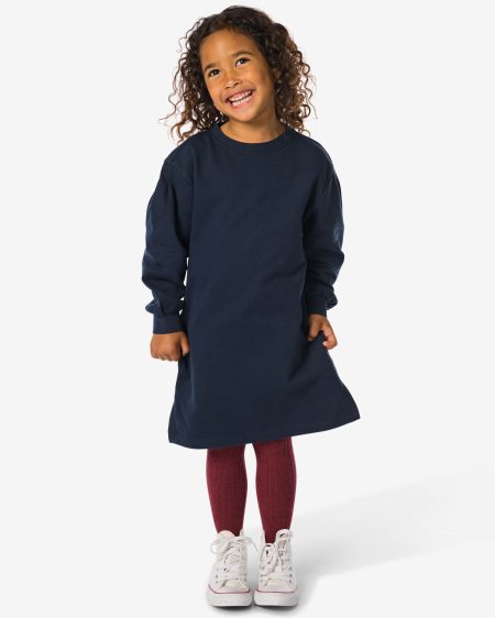 HEMA Kinder Sweatjurk Donkerblauw (donkerblauw)