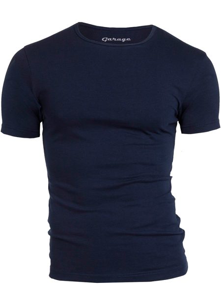 Garage Bodyfit T-shirt R-neck Basic T-shirts Navy