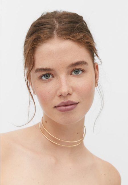 Stradivarius Harde dubbele choker  Goud OS