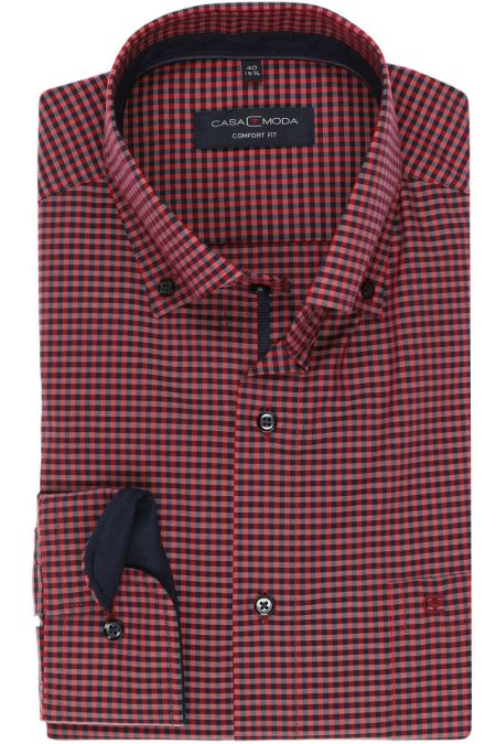 Casa Moda Overhemd blauw/rood