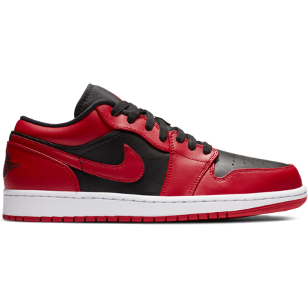 Jordan 1 Low Sneakers Heren - Rood - Maat 43 - Leer
