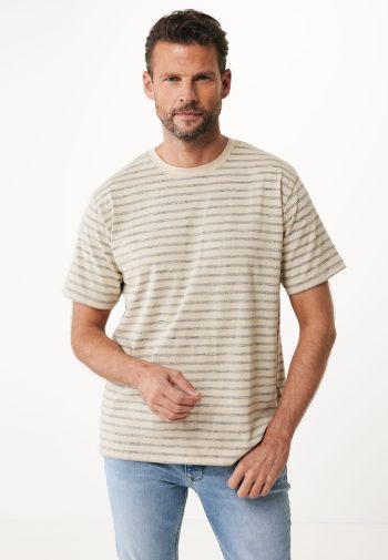 T-Shirt Gestreept Beige