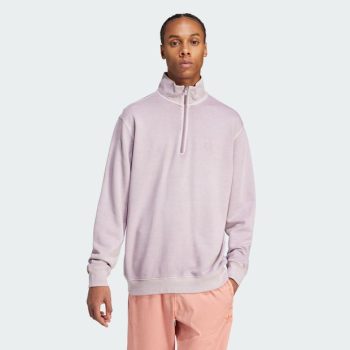 Adidas Trefoil Essentials+ Dye Half Zip Crew - Heren Sweatshirts