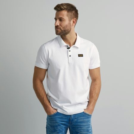 Pme Legend Short Sleeve Polo Cotton Elastan P Poloshirts 7003 - Bright White